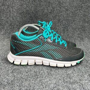 Reebok Smooth Flex Running Shoes Women's Size 9 Grey Turquoise Athletic Sneakers